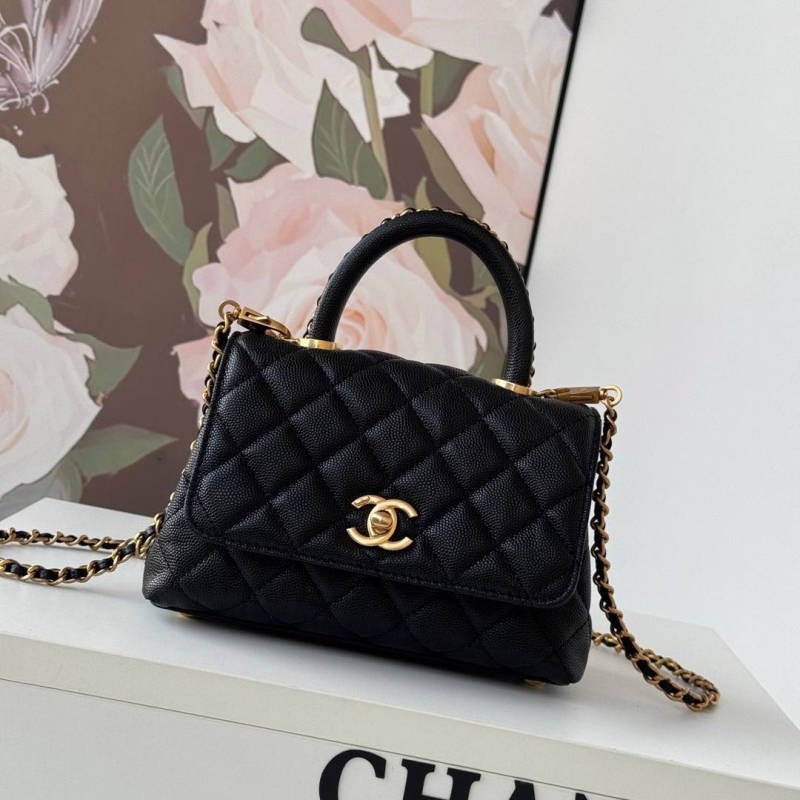 Ch*el top handle bags